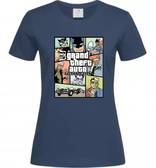 Жіноча футболка GTA Gotham City Темно-синій фото