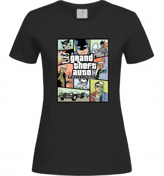 Жіноча футболка GTA Gotham City Чорний фото