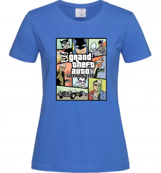 Жіноча футболка GTA Gotham City Яскраво-синій фото