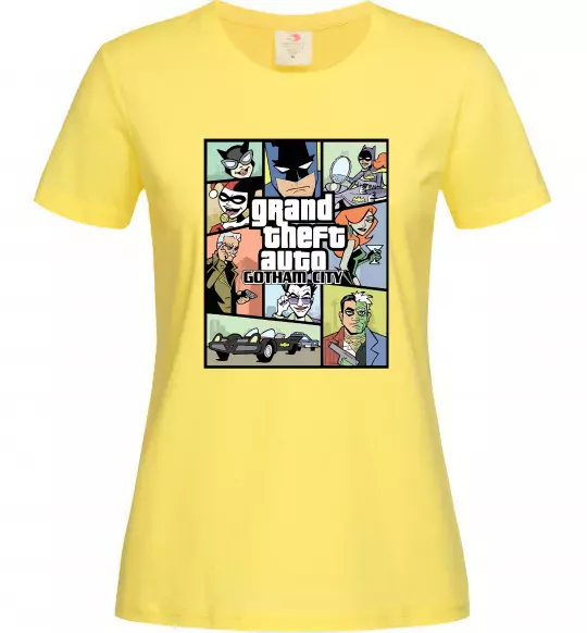 Жіноча футболка GTA Gotham City Лимонний фото