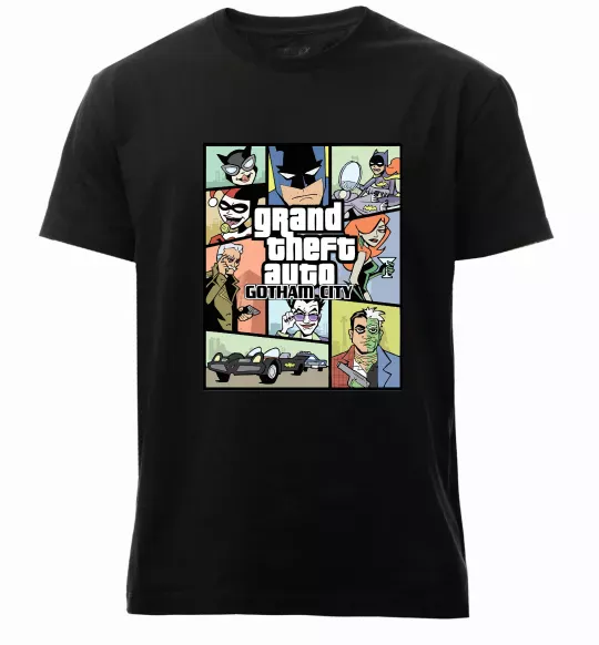 Мужская премиум футболка GTA Gotham City Черный фото