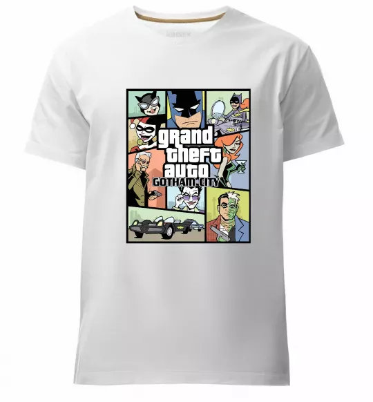 Мужская премиум футболка GTA Gotham City Белый фото