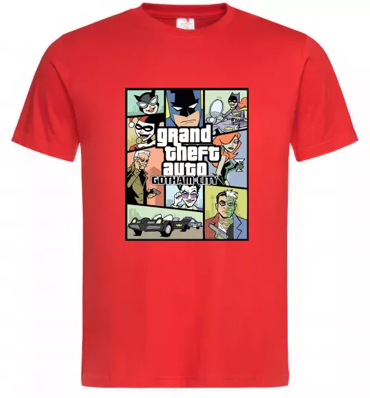 Мужская футболка GTA Gotham City Красный фото