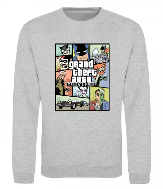 Свитшот GTA Gotham City Серый меланж фото