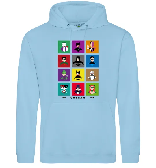 Мужская толстовка (худи) Gotham Голубой фото