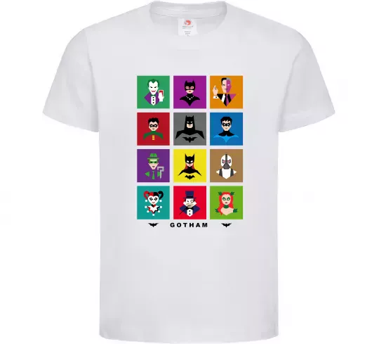 Детская футболка Gotham Белый фото