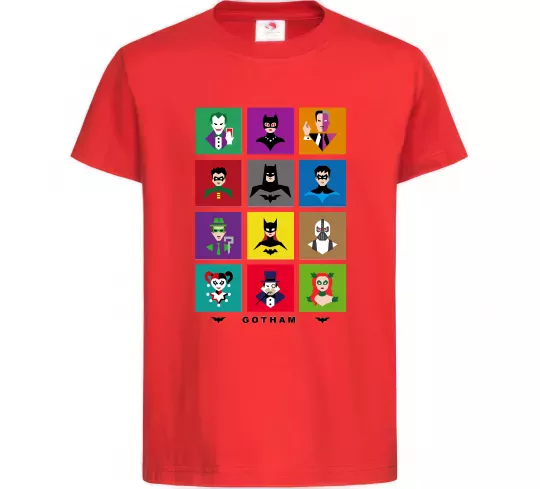 Детская футболка Gotham Красный фото