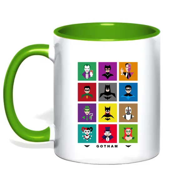 Чашка с цветной ручкой Gotham Лаймовый фото