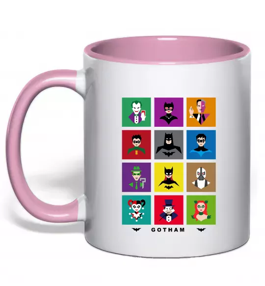 Чашка с цветной ручкой Gotham Нежно розовый фото