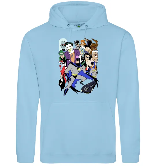 Мужская толстовка (худи) Готем персонажі Голубой фото