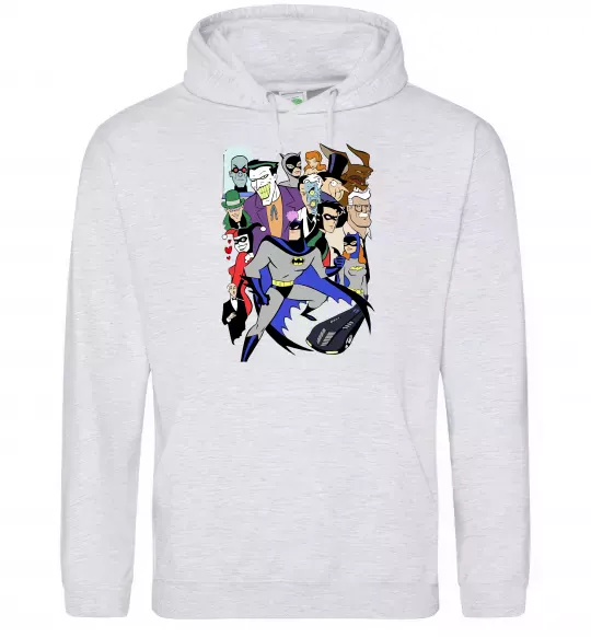 Женская толстовка (худи) Готем персонажі Серый меланж фото