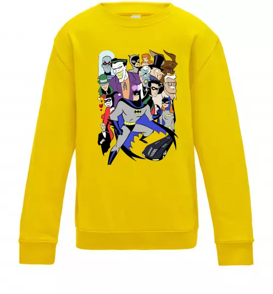 Детский Свитшот Готем персонажі Солнечно желтый фото