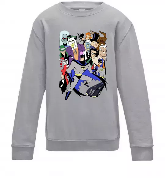 Детский Свитшот Готем персонажі Серый меланж фото