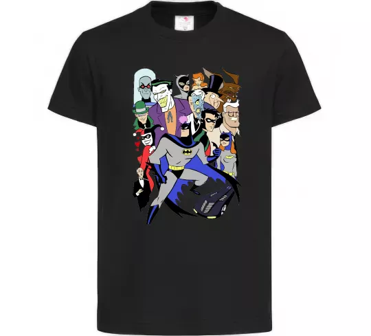 Детская футболка Готем персонажі Черный фото