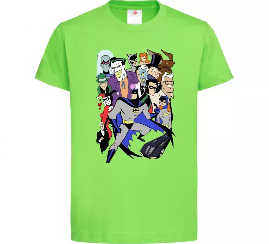 Детская футболка Готем персонажі Лаймовый фото