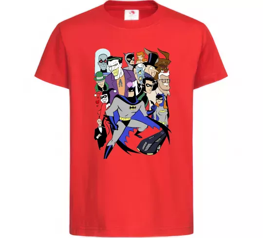 Детская футболка Готем персонажі Красный фото