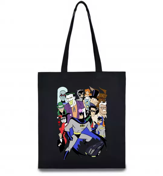 Еко-сумка Готем персонажі Чорний фото