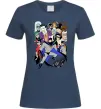 Жіноча футболка Готем персонажі Темно-синій фото