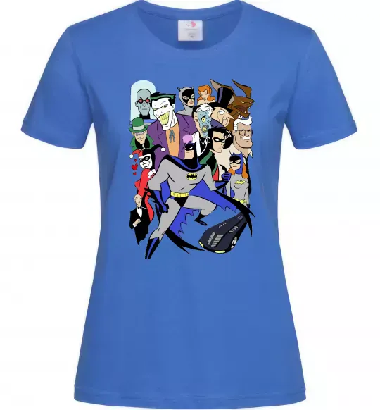 Жіноча футболка Готем персонажі Яскраво-синій фото