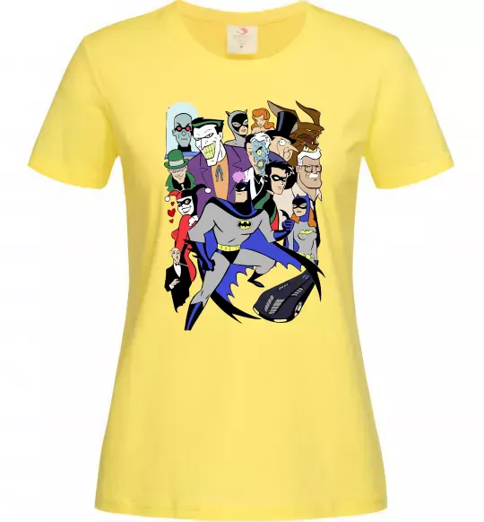 Жіноча футболка Готем персонажі Лимонний фото