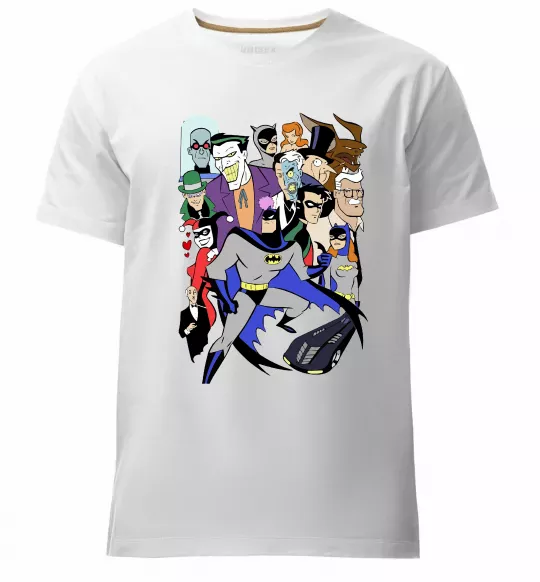 Чоловіча преміум футболка Готем персонажі Білий фото