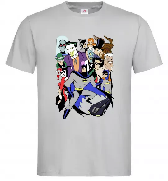 Мужская футболка Готем персонажі Серый фото