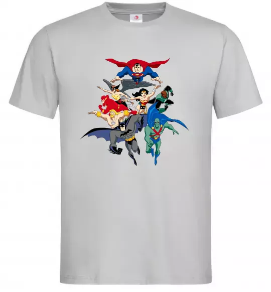 Мужская футболка Ліга справедливості Серый фото