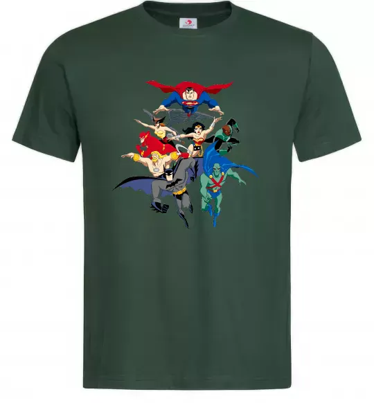 Мужская футболка Ліга справедливості Темно-зеленый фото