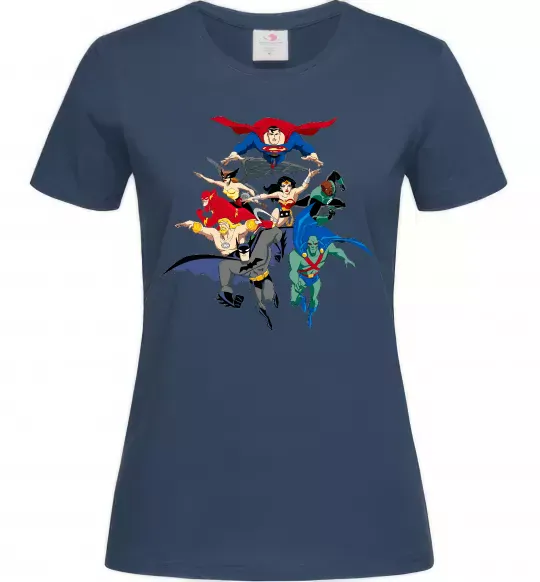 Жіноча футболка Ліга справедливості Темно-синій фото