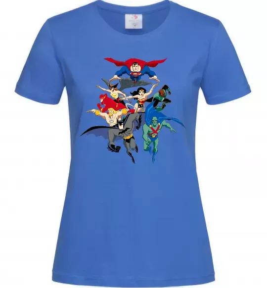 Жіноча футболка Ліга справедливості Яскраво-синій фото