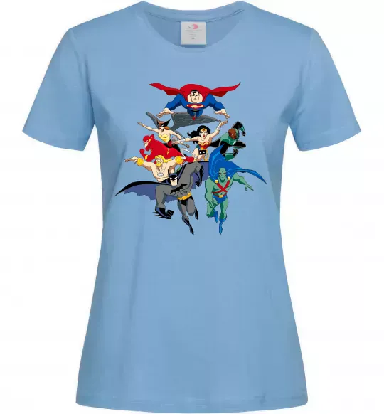 Жіноча футболка Ліга справедливості Блакитний фото