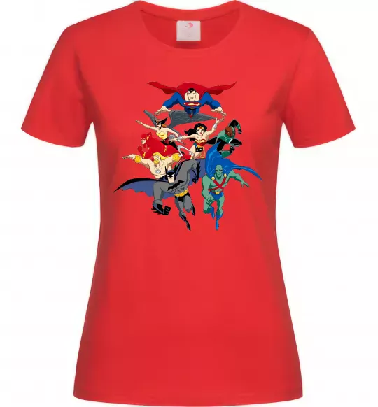 Жіноча футболка Ліга справедливості Червоний фото