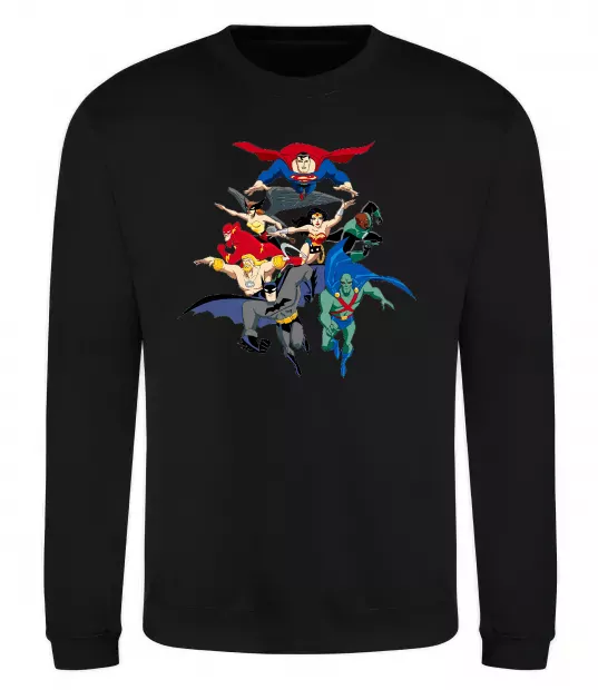 Свитшот Ліга справедливості Черный фото