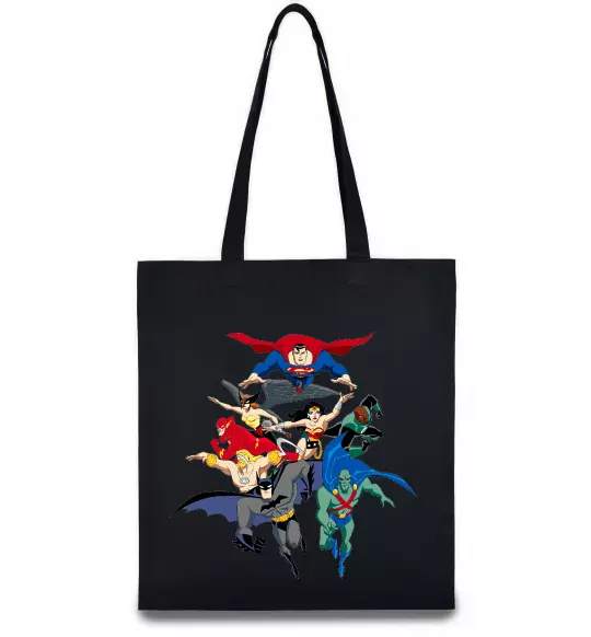 Еко-сумка Ліга справедливості Чорний фото