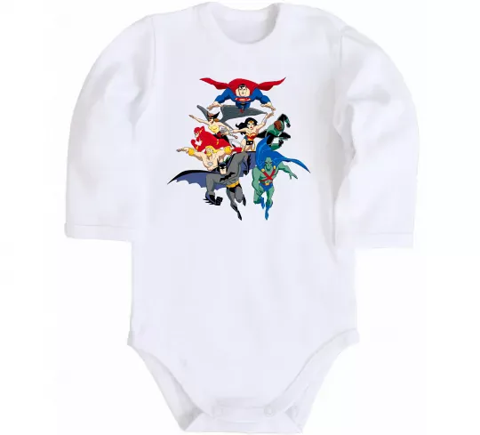 Детский боди Ліга справедливості Белый фото