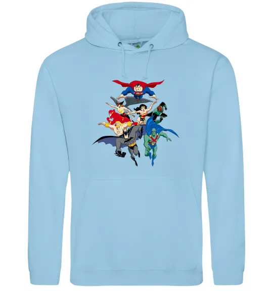 Мужская толстовка (худи) Ліга справедливості Голубой фото