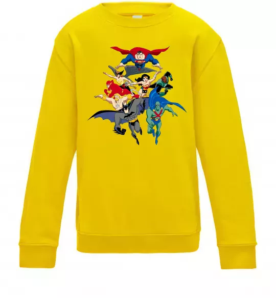 Детский Свитшот Ліга справедливості Солнечно желтый фото
