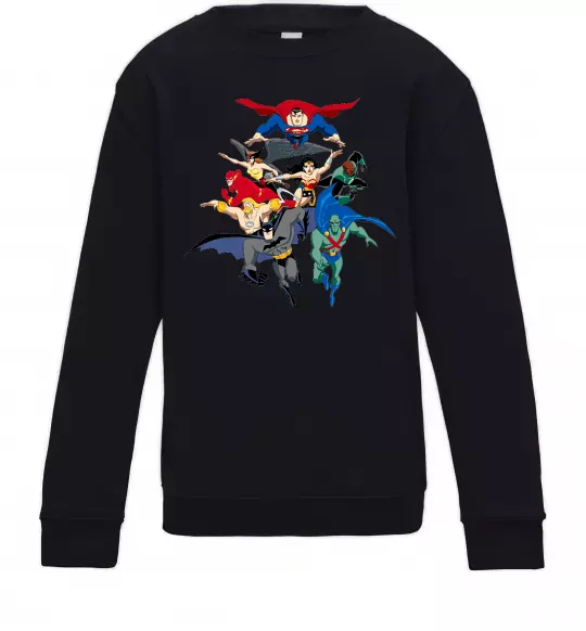 Детский Свитшот Ліга справедливості Черный фото