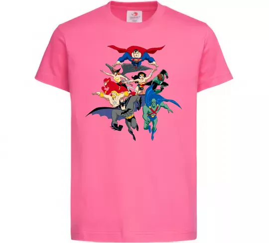 Детская футболка Ліга справедливості Ярко-розовый фото