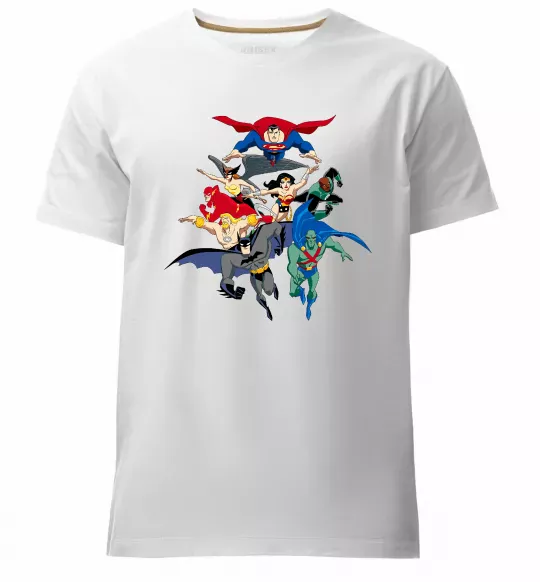 Чоловіча преміум футболка Ліга справедливості Білий фото