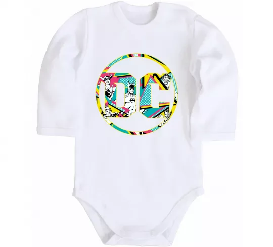 Дитячий бодік DC персонажі Білий фото