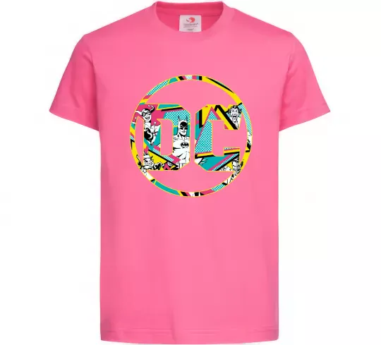 Дитяча футболка DC персонажі Яскраво-рожевий фото