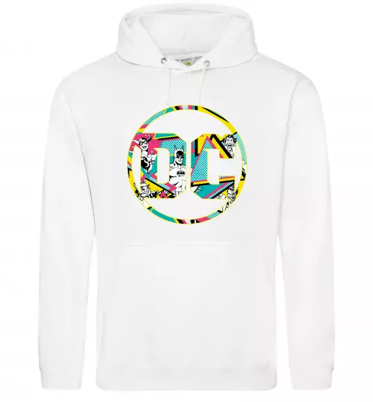 Мужская толстовка (худи) DC персонажі Белый фото