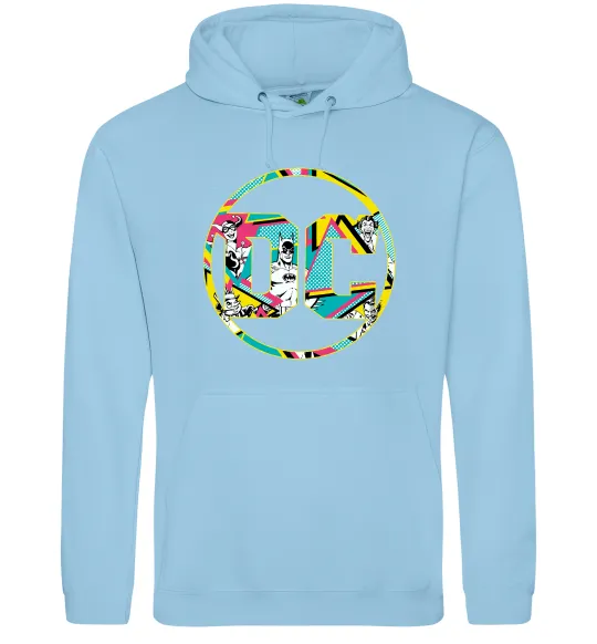 Мужская толстовка (худи) DC персонажі Голубой фото
