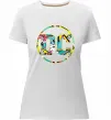 Жіноча преміум футболка DC персонажі Білий фото