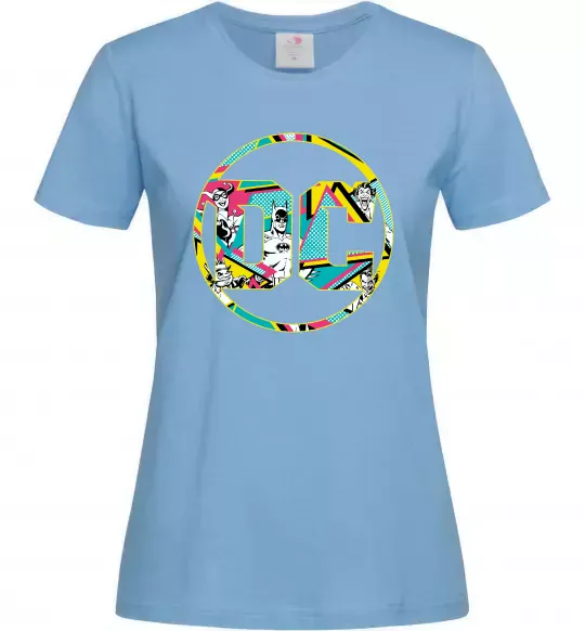 Женская футболка DC персонажі Голубой фото