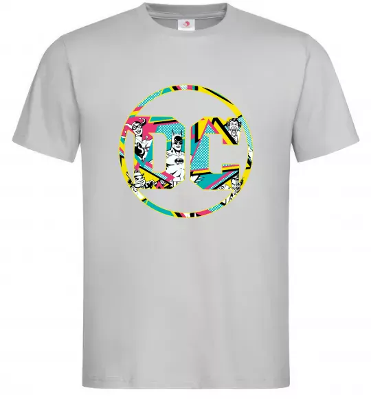 Мужская футболка DC персонажі Серый фото