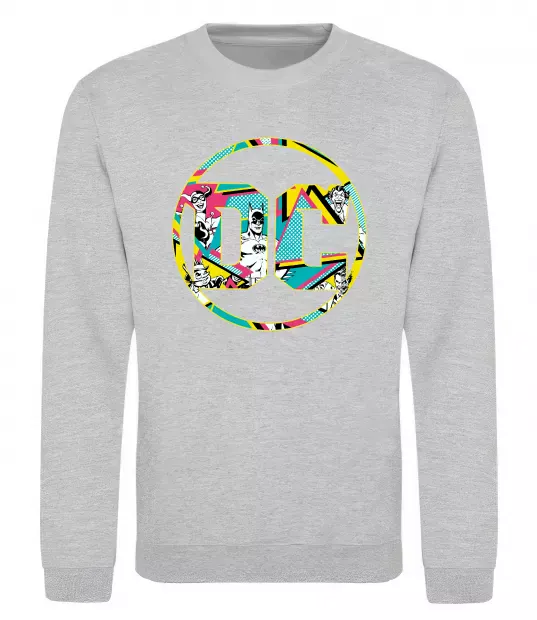 Свитшот DC персонажі Серый меланж фото