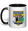 Чашка з кольоровою ручкою Gotham goon squad Чорний фото