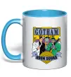 Чашка з кольоровою ручкою Gotham goon squad Блакитний фото